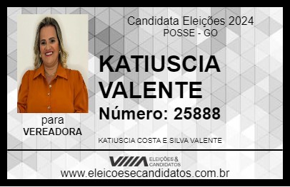 Candidato KATIUSCIA VALENTE 2024 - POSSE - Eleições