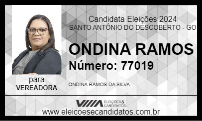 Candidato ONDINA RAMOS 2024 - SANTO ANTÔNIO DO DESCOBERTO - Eleições