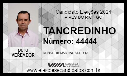 Candidato TANCREDINHO 2024 - PIRES DO RIO - Eleições