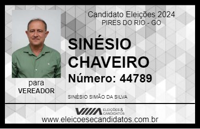 Candidato SINÉSIO CHAVEIRO 2024 - PIRES DO RIO - Eleições