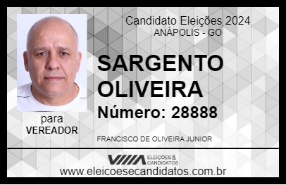 Candidato SARGENTO OLIVEIRA 2024 - ANÁPOLIS - Eleições