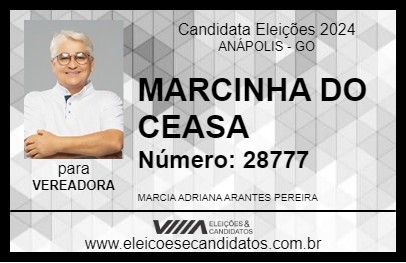 Candidato MARCINHA DO CEASA 2024 - ANÁPOLIS - Eleições