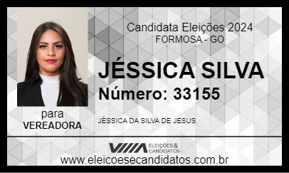 Candidato JÉSSICA SILVA 2024 - FORMOSA - Eleições