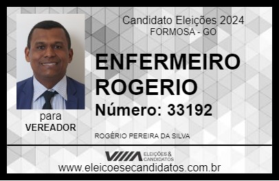 Candidato ENFERMEIRO ROGERIO 2024 - FORMOSA - Eleições