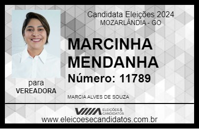 Candidato MARCINHA MENDANHA 2024 - MOZARLÂNDIA - Eleições