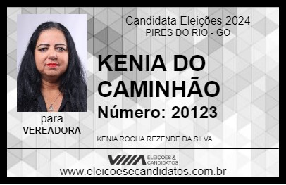 Candidato KENIA DO CAMINHÃO 2024 - PIRES DO RIO - Eleições