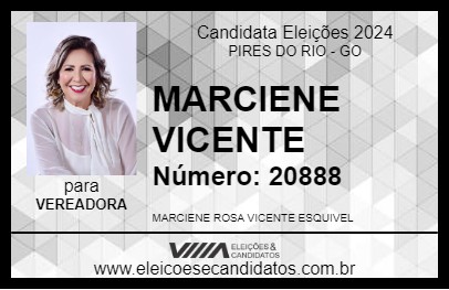 Candidato MARCIENE VICENTE 2024 - PIRES DO RIO - Eleições