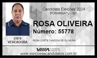 Candidato ROSA OLIVEIRA 2024 - PORANGATU - Eleições