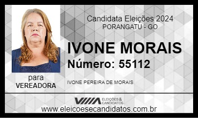 Candidato IVONE MORAIS 2024 - PORANGATU - Eleições