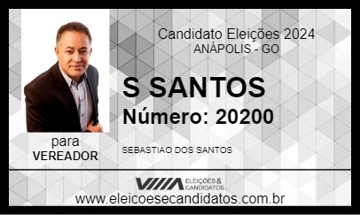 Candidato S SANTOS 2024 - ANÁPOLIS - Eleições