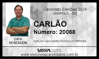 Candidato CARLÃO 2024 - ANÁPOLIS - Eleições