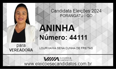 Candidato ANINHA 2024 - PORANGATU - Eleições