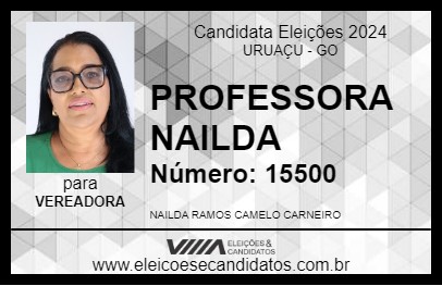 Candidato PROFESSORA NAILDA 2024 - URUAÇU - Eleições