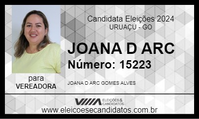 Candidato JOANA D ARC 2024 - URUAÇU - Eleições