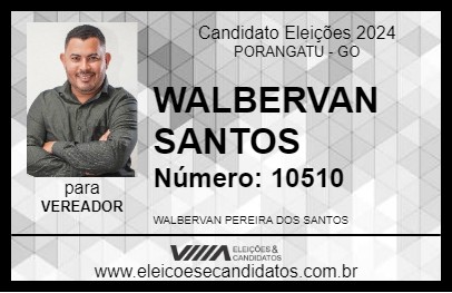 Candidato WALBERVAN SANTOS  2024 - PORANGATU - Eleições