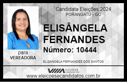 Candidato ELISÂNGELA FERNANDES  2024 - PORANGATU - Eleições