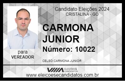 Candidato CARMONA JUNIOR 2024 - CRISTALINA - Eleições