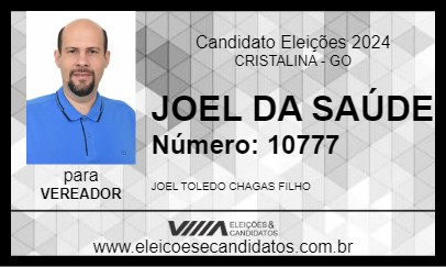 Candidato JOEL DA SAÚDE 2024 - CRISTALINA - Eleições