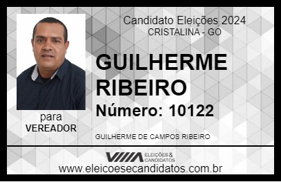 Candidato GUILHERME RIBEIRO 2024 - CRISTALINA - Eleições