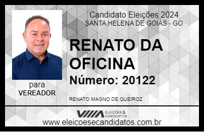 Candidato RENATO DA OFICINA 2024 - SANTA HELENA DE GOIÁS - Eleições