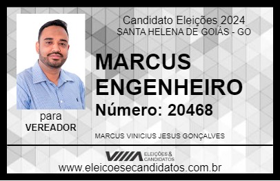 Candidato MARCUS ENGENHEIRO 2024 - SANTA HELENA DE GOIÁS - Eleições