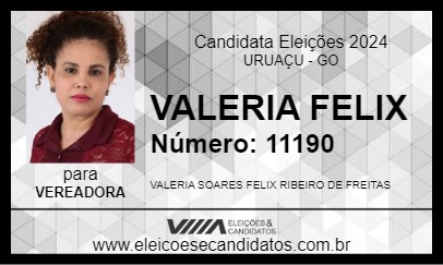 Candidato VALERIA FELIX 2024 - URUAÇU - Eleições