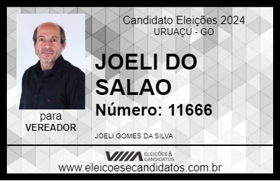 Candidato JOELI DO SALAO 2024 - URUAÇU - Eleições