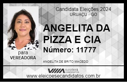 Candidato ANGELITA DA PIZZA E CIA  2024 - URUAÇU - Eleições