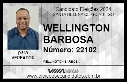 Candidato WELLINGTON BARBOSA 2024 - SANTA HELENA DE GOIÁS - Eleições