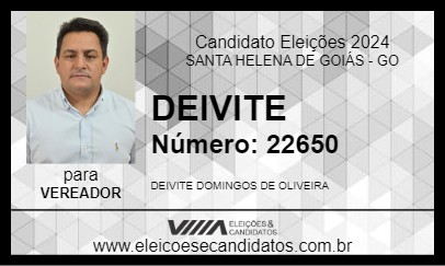 Candidato DEIVITE 2024 - SANTA HELENA DE GOIÁS - Eleições