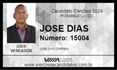 Candidato JOSE DIAS 2024 - PORANGATU - Eleições