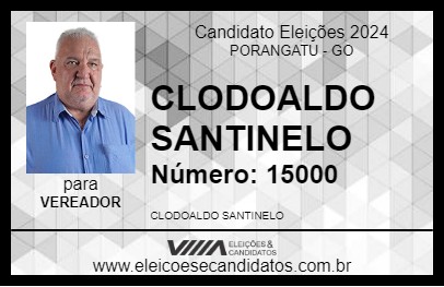 Candidato CLODOALDO SANTINELO 2024 - PORANGATU - Eleições