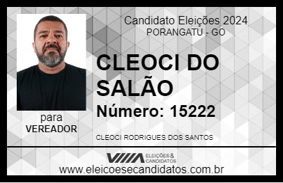 Candidato CLEOCI DO SALÃO 2024 - PORANGATU - Eleições