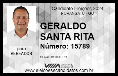 Candidato GERALDO SANTA RITA 2024 - PORANGATU - Eleições