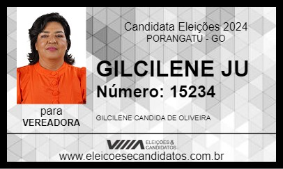 Candidato GILCILENE JU 2024 - PORANGATU - Eleições