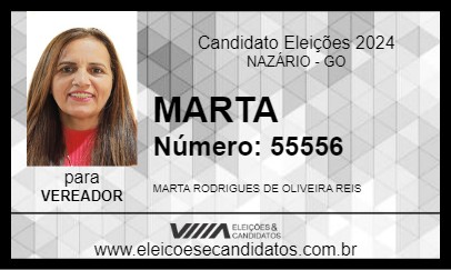 Candidato MARTA 2024 - NAZÁRIO - Eleições