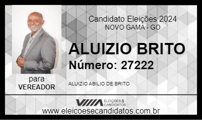 Candidato ALUIZIO BRITO 2024 - NOVO GAMA - Eleições