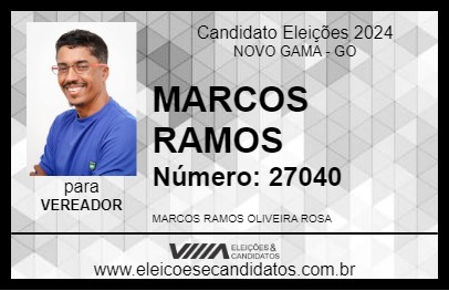 Candidato MARCOS RAMOS 2024 - NOVO GAMA - Eleições