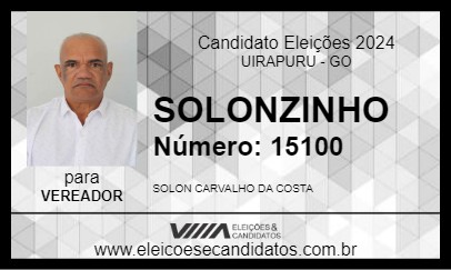 Candidato SOLONZINHO 2024 - UIRAPURU - Eleições