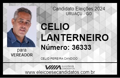 Candidato CELIO LANTERNEIRO 2024 - URUAÇU - Eleições