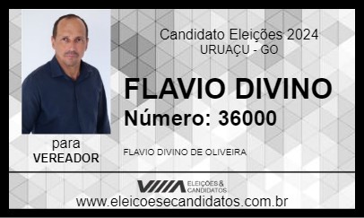 Candidato FLAVIO DIVINO 2024 - URUAÇU - Eleições