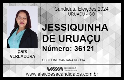 Candidato JESSIQUINHA DE URUAÇU 2024 - URUAÇU - Eleições