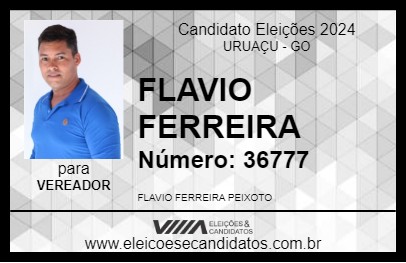 Candidato FLAVIO FERREIRA 2024 - URUAÇU - Eleições