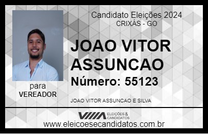 Candidato JOAO VITOR ASSUNCAO 2024 - CRIXÁS - Eleições