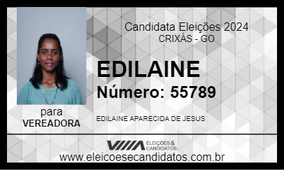 Candidato EDILAINE 2024 - CRIXÁS - Eleições