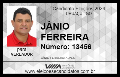 Candidato JÂNIO FERREIRA 2024 - URUAÇU - Eleições