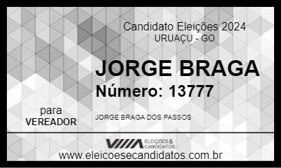 Candidato JORGE BRAGA 2024 - URUAÇU - Eleições