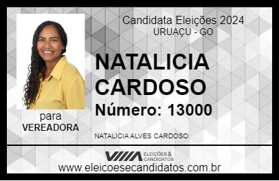 Candidato NATALICIA CARDOSO 2024 - URUAÇU - Eleições