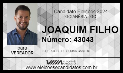 Candidato JOAQUIM FILHO 2024 - GOIANÉSIA - Eleições