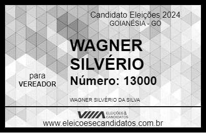 Candidato WAGNER SILVÉRIO 2024 - GOIANÉSIA - Eleições